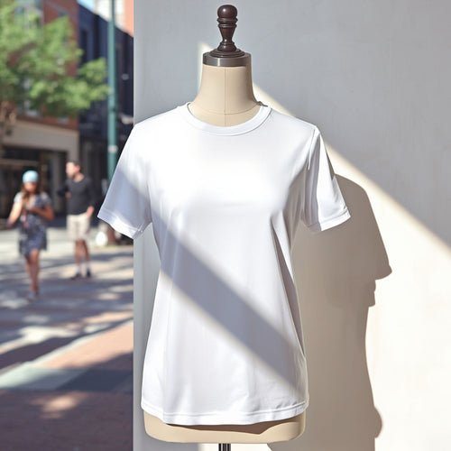 Women's Basic White Short Sleeve Crew Neck Casual T Shirt