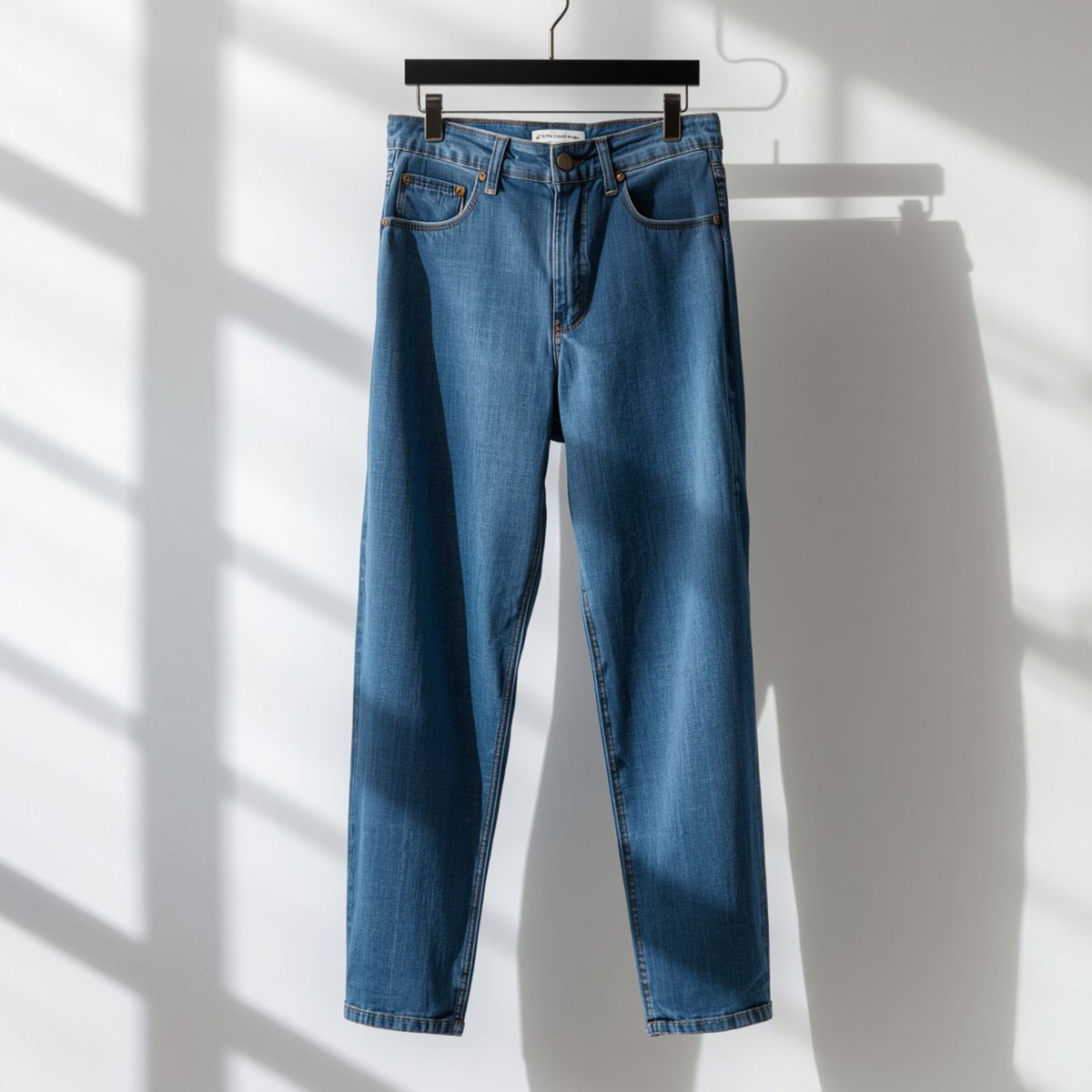 Women's Classic Straight Leg Blue Denim Jeans with Everyday Fit